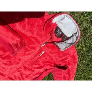 MOUNTAIN‎ HARDWEAR 89674 Red Zip Pile fuzzy Fleece Jacket coat womens S.422